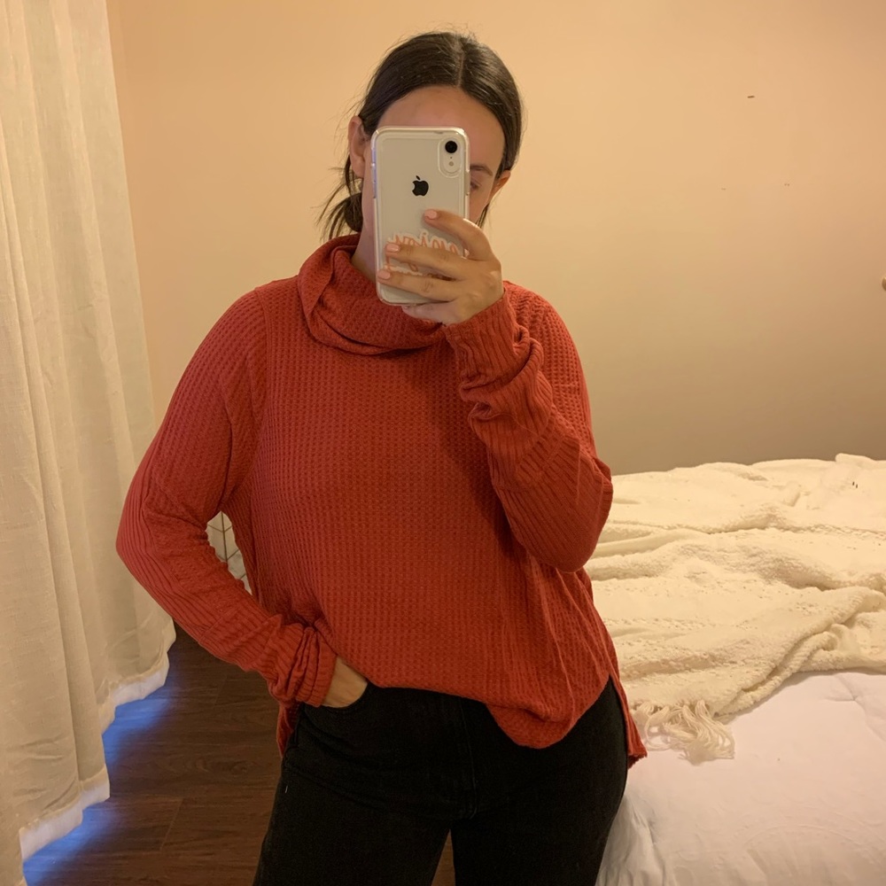 Free People Cowl Neck Thermal Top